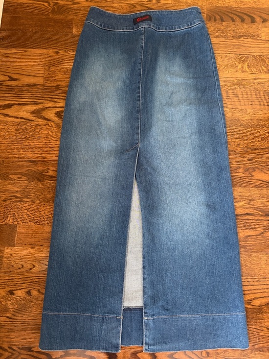 Xtasia Dresses & Skirts - VINTAGE 90’s dead stock Medium Blue Denim Maxi Skirt with Slit